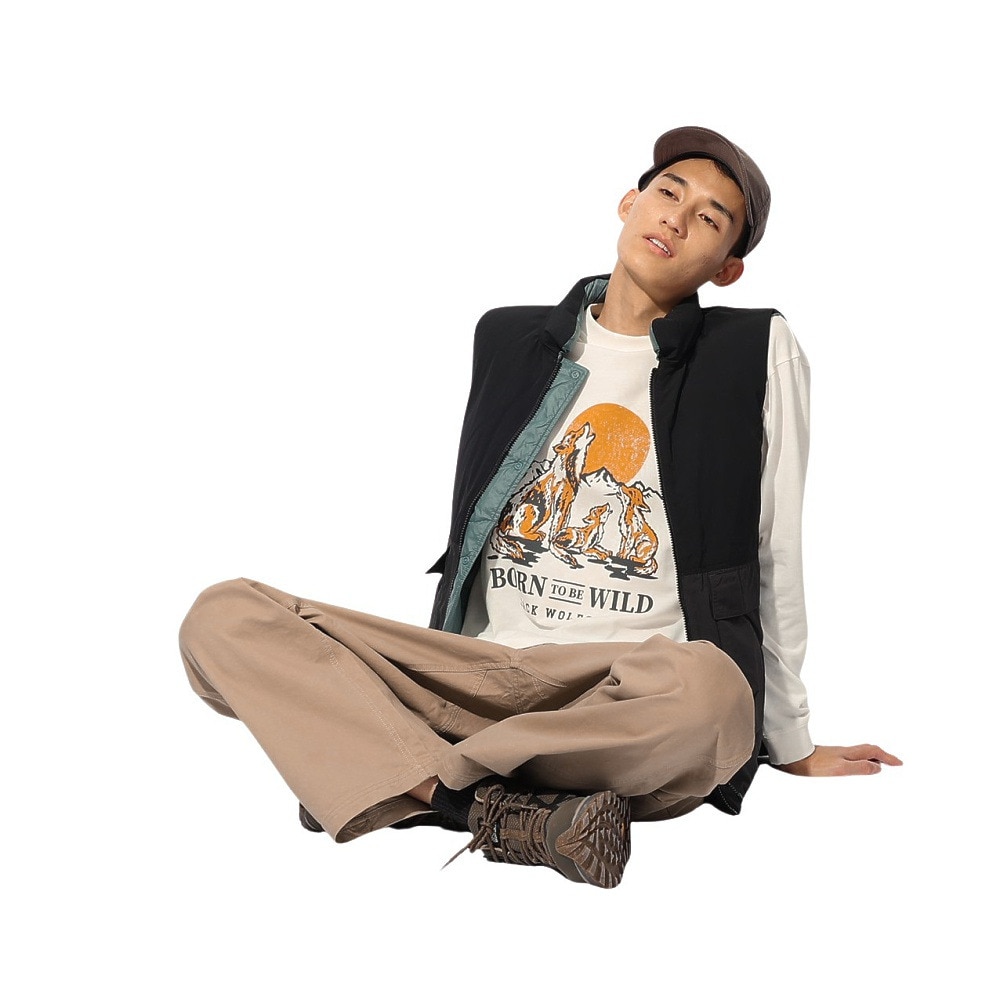 ジャックウルフスキン（JackWolfskin）（メンズ、レディース）ウルフプリント ロングスリーブTシャツ A63977-5055