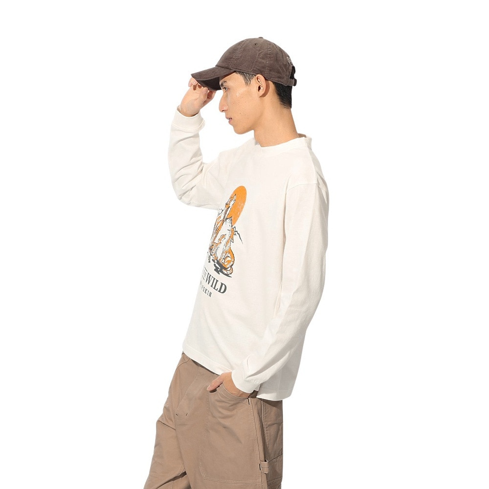 ジャックウルフスキン（JackWolfskin）（メンズ、レディース）ウルフプリント ロングスリーブTシャツ A63977-5055