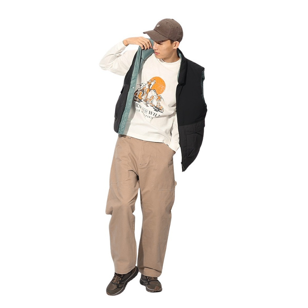 ジャックウルフスキン（JackWolfskin）（メンズ、レディース）ウルフプリント ロングスリーブTシャツ A63977-5055