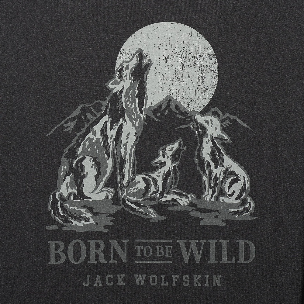 ジャックウルフスキン（JackWolfskin）（メンズ、レディース）ウルフプリント ロングスリーブTシャツ A63977-6000