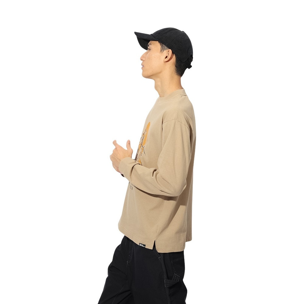 ジャックウルフスキン（JackWolfskin）（メンズ、レディース）ウルフプリント ロングスリーブTシャツ A63977-A0030