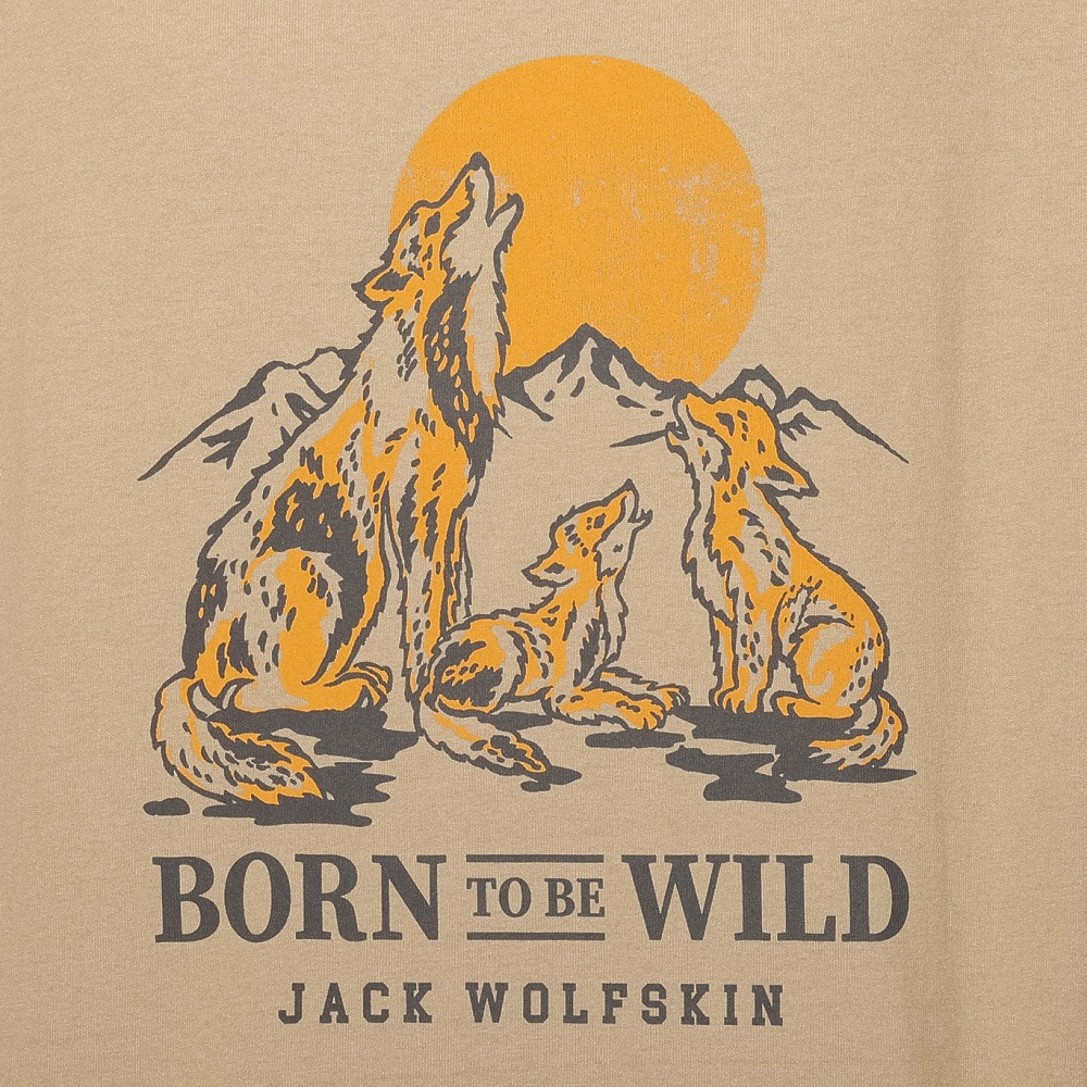 ジャックウルフスキン（JackWolfskin）（メンズ、レディース）ウルフプリント ロングスリーブTシャツ A63977-A0030
