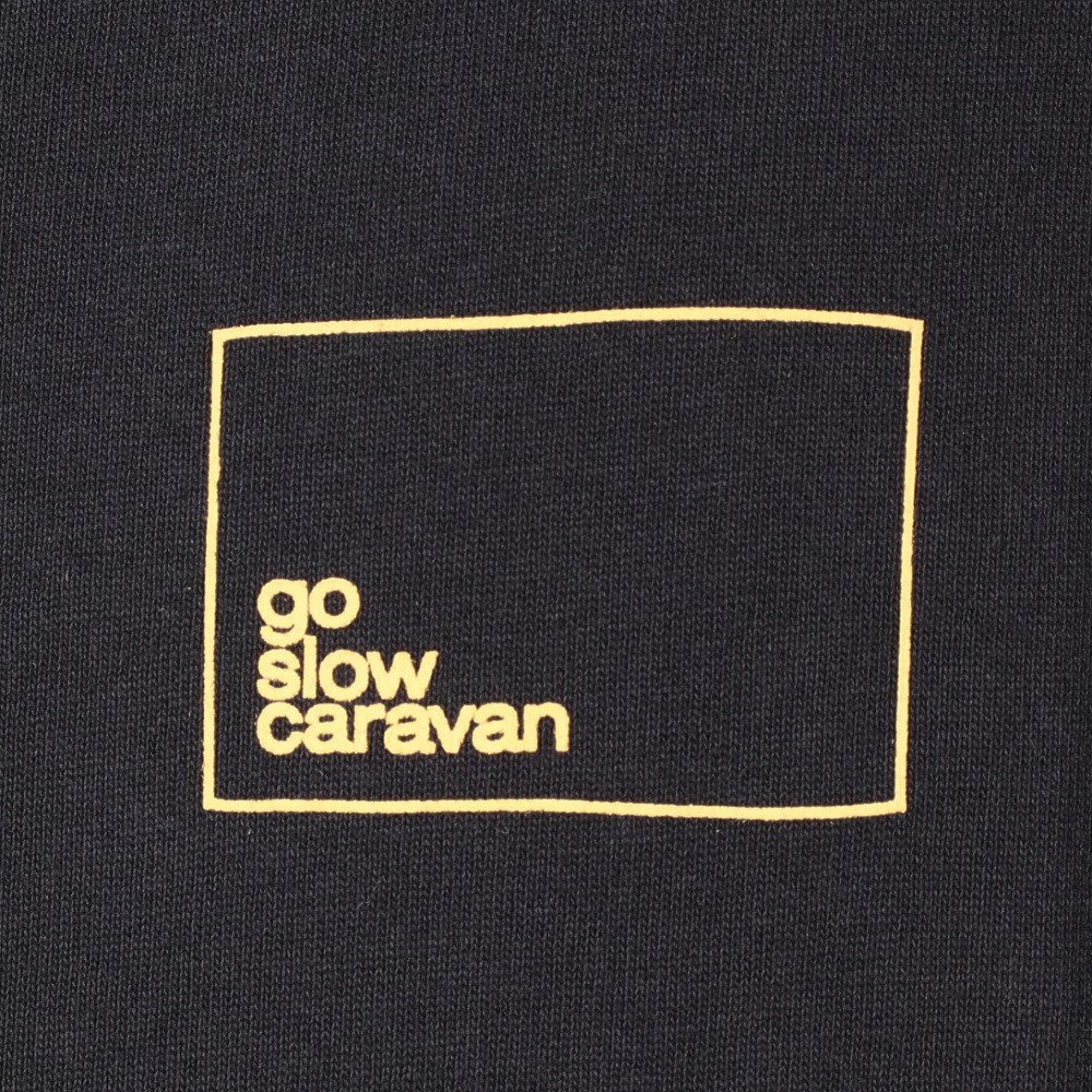 ゴースローキャラバン（GOSLOWCARAVAN）（メンズ）USAコットン スクエアロゴバックプリント ロングスリーブTシャツ 331903 BLK