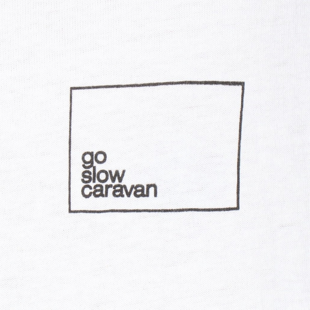 ゴースローキャラバン（GOSLOWCARAVAN）（メンズ）USAコットン スクエアロゴバックプリント ロングスリーブTシャツ 331903 WHT