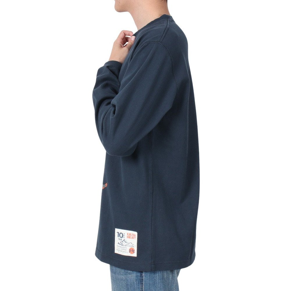 ゴースローキャラバン（GOSLOWCARAVAN）（メンズ、レディース）超ヘビーUSAコットン どら焼き猫 ロングスリーブTシャツ 332803 NVY