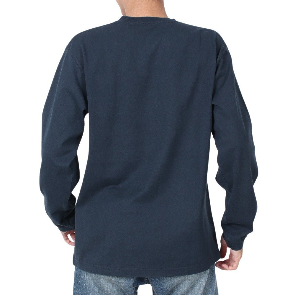 ゴースローキャラバン（GOSLOWCARAVAN）（メンズ、レディース）超ヘビーUSAコットン どら焼き猫 ロングスリーブTシャツ 332803 NVY