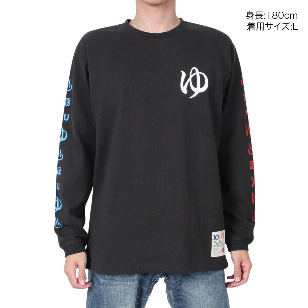 ゴースローキャラバン（GOSLOWCARAVAN）（メンズ）超ヘビーUSAコットン 銭湯温泉 ロングスリーブTシャツ 332804 BLK