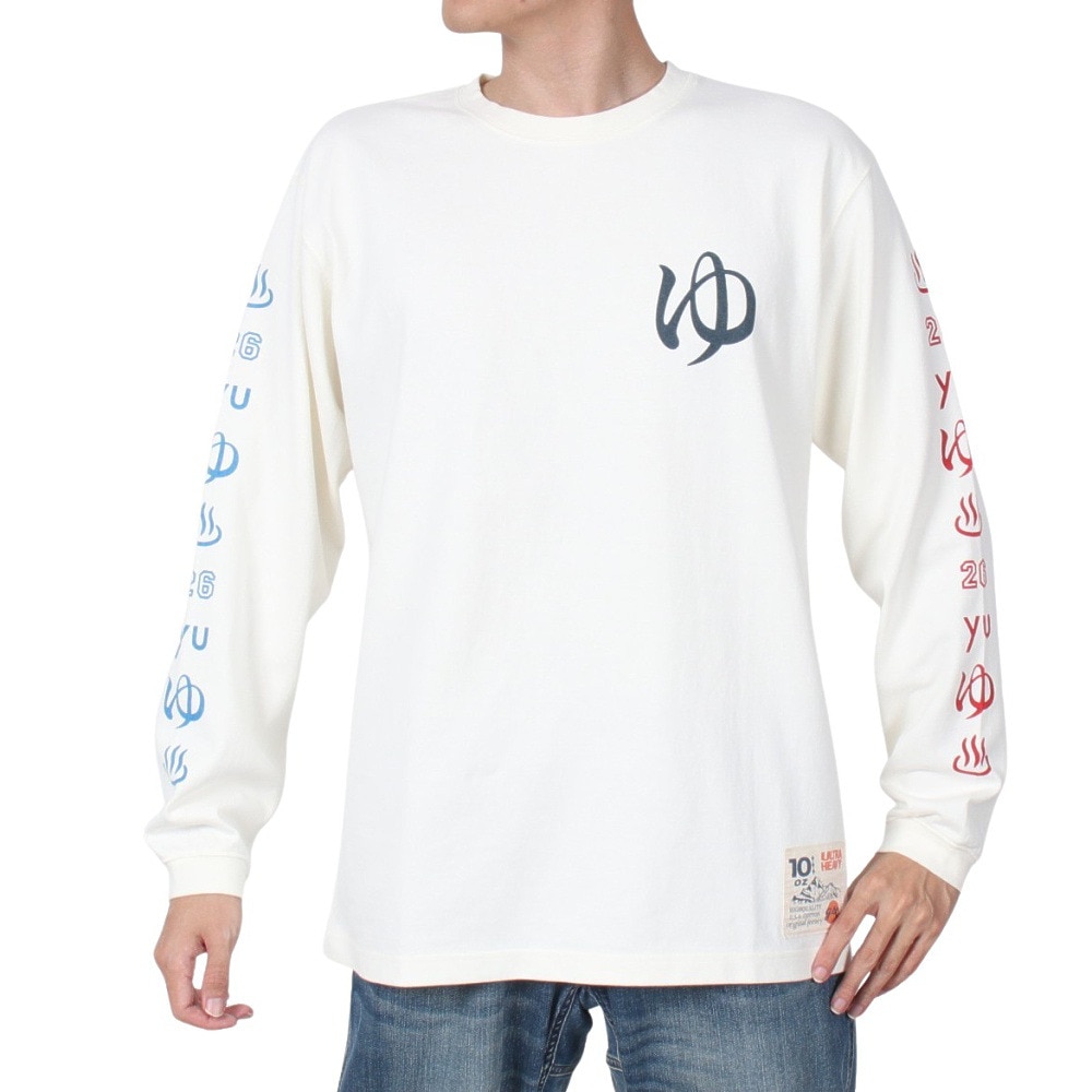 ゴースローキャラバン（GOSLOWCARAVAN）（メンズ）超ヘビーUSAコットン 銭湯温泉 ロングスリーブTシャツ 332804 WHT