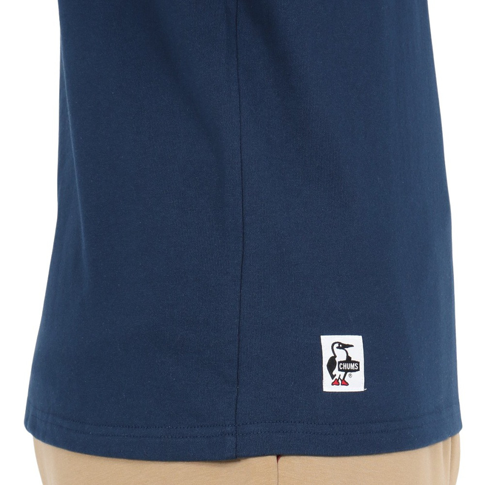 チャムス（CHUMS）（メンズ）長袖Tシャツ ロンT ブービーロゴTシャツ CH01-2275-C087 ネイビー×パープル バックプリント 綿100