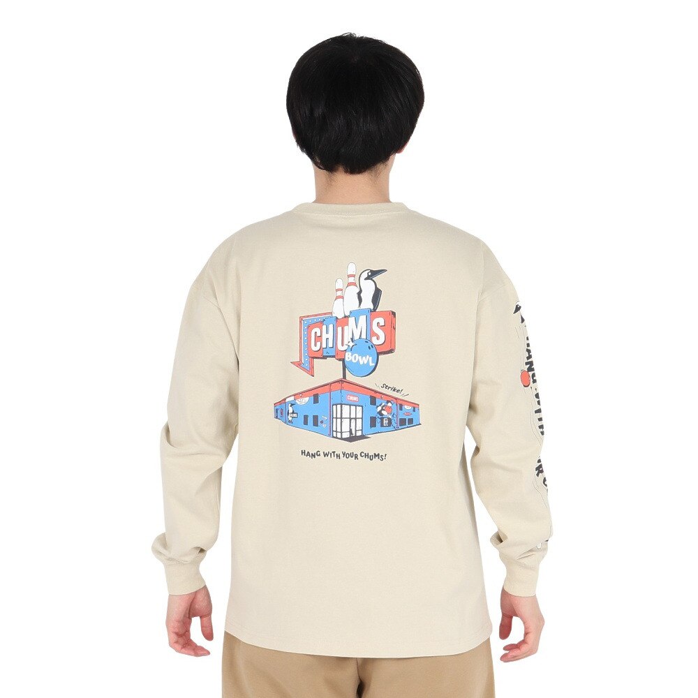 チャムス（CHUMS）（メンズ）長袖Tシャツ チャムスボウル ロングスリーブTシャツ CH01-2514-G057 グレー バックプリント 耐久性