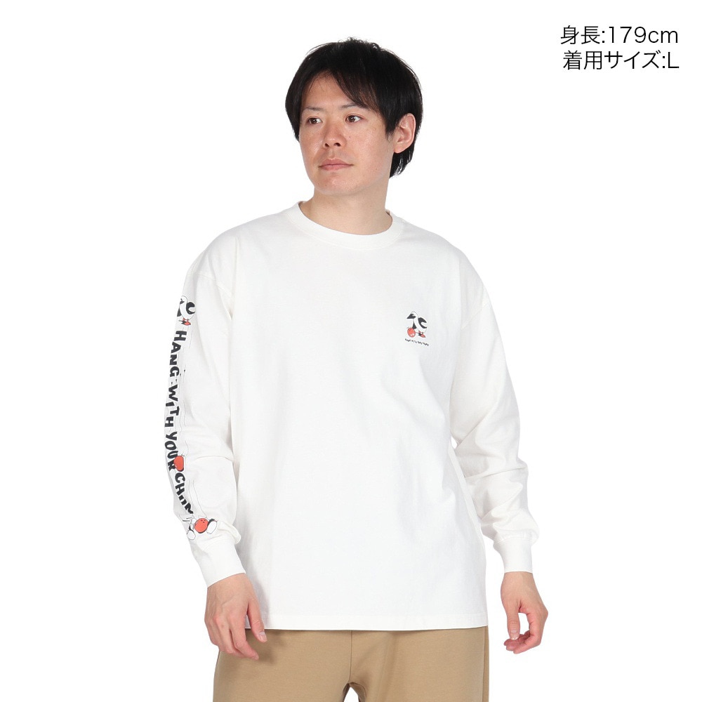 チャムス（CHUMS）（メンズ）長袖Tシャツ チャムスボウル ロングスリーブTシャツ CH01-2514-W001 ホワイト バックプリント 耐久性