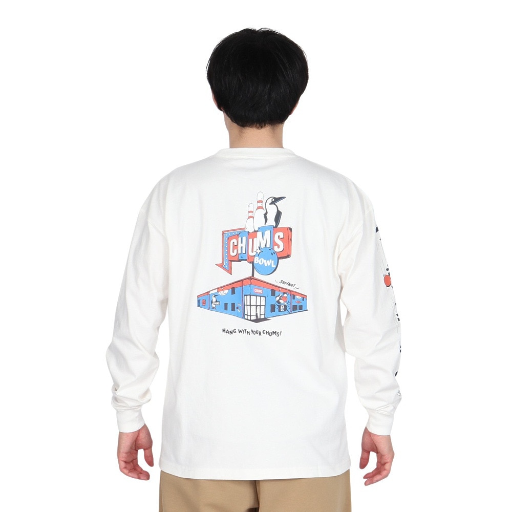 チャムス（CHUMS）（メンズ）長袖Tシャツ チャムスボウル ロングスリーブTシャツ CH01-2514-W001 ホワイト バックプリント 耐久性
