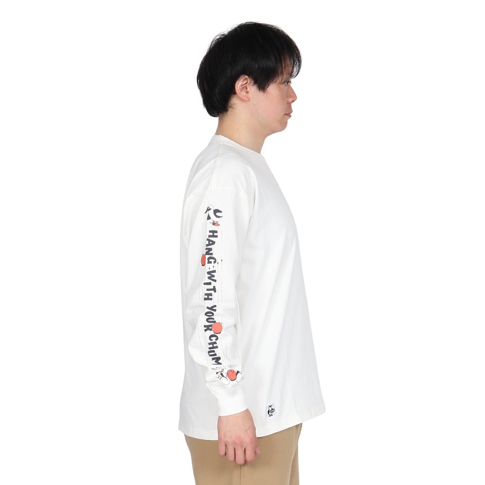 チャムス（CHUMS）（メンズ）長袖Tシャツ チャムスボウル ロングスリーブTシャツ CH01-2514-W001 ホワイト バックプリント 耐久性
