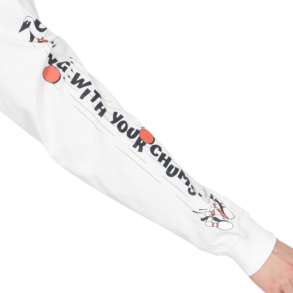 チャムス（CHUMS）（メンズ）長袖Tシャツ チャムスボウル ロングスリーブTシャツ CH01-2514-W001 ホワイト バックプリント 耐久性