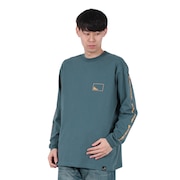 (メンズ)スクエアロゴ バックプリント 長袖Tシャツ 341901 BLU