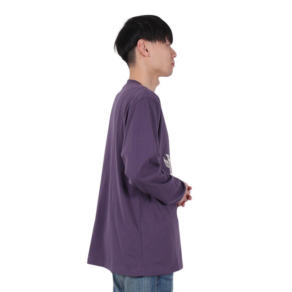 ゴースローキャラバン（GOSLOWCARAVAN）（メンズ、レディース）イワナ猫 長袖Tシャツ 341902 VLT