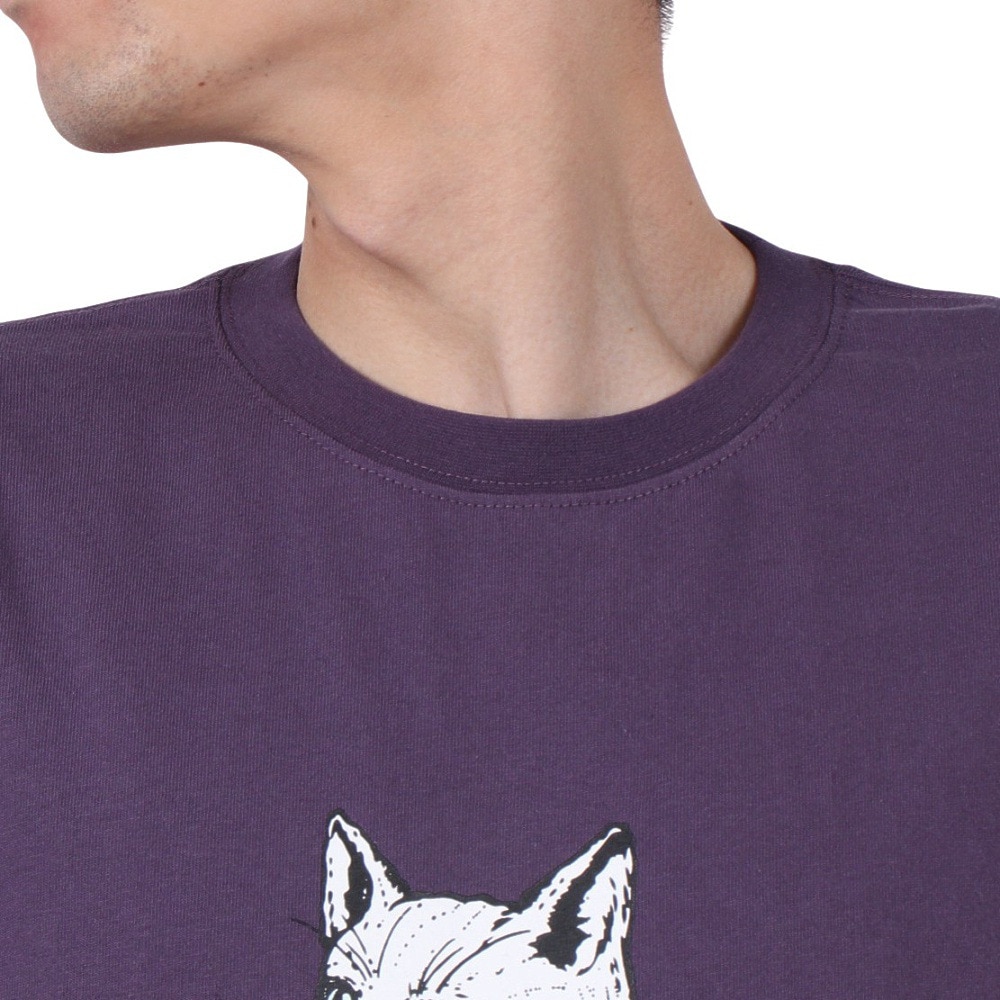 ゴースローキャラバン（GOSLOWCARAVAN）（メンズ、レディース）イワナ猫 長袖Tシャツ 341902 VLT