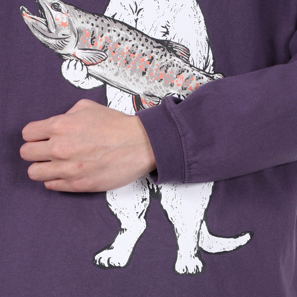 ゴースローキャラバン（GOSLOWCARAVAN）（メンズ、レディース）イワナ猫 長袖Tシャツ 341902 VLT