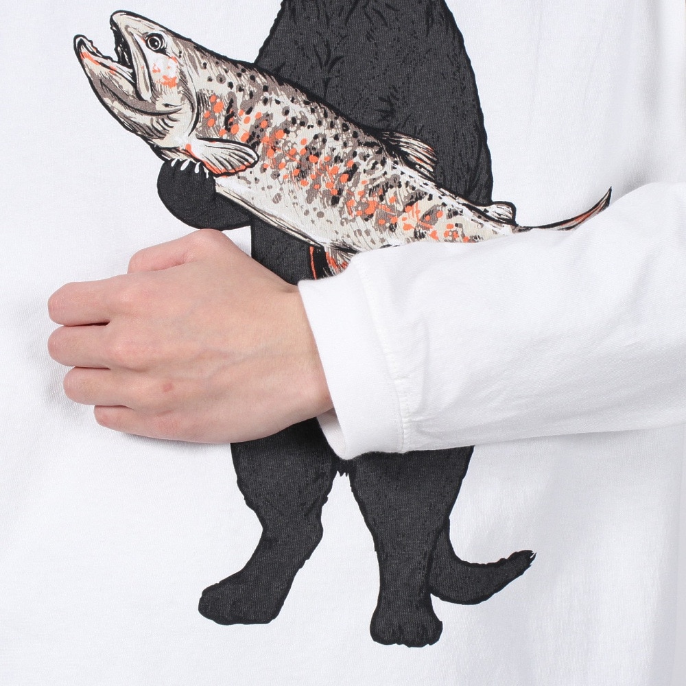 ゴースローキャラバン（GOSLOWCARAVAN）（メンズ、レディース）イワナ猫 長袖Tシャツ 341902 WHT