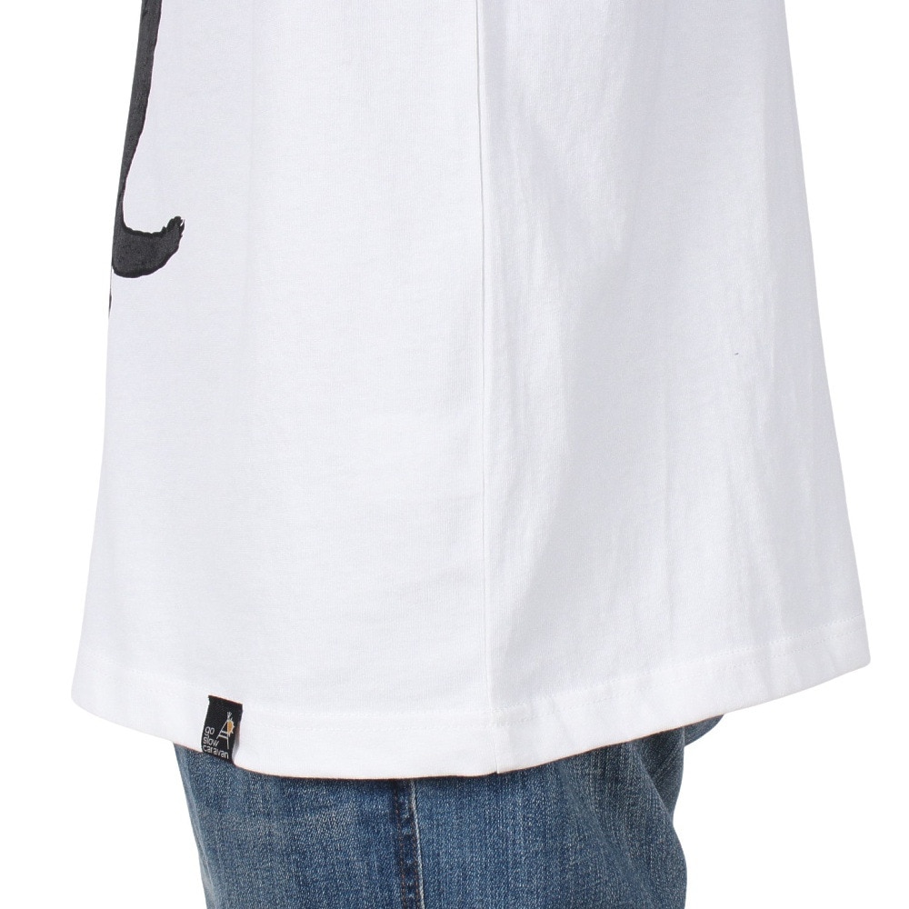 ゴースローキャラバン（GOSLOWCARAVAN）（メンズ、レディース）イワナ猫 長袖Tシャツ 341902 WHT