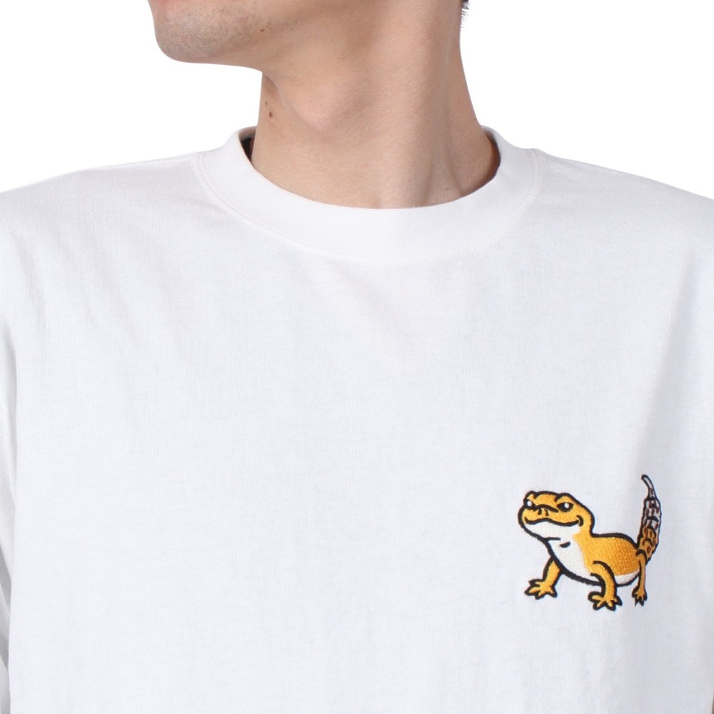 ゴースローキャラバン（GOSLOWCARAVAN）（メンズ、レディース）レオパードゲッコー 長袖Tシャツ 341903 WHT