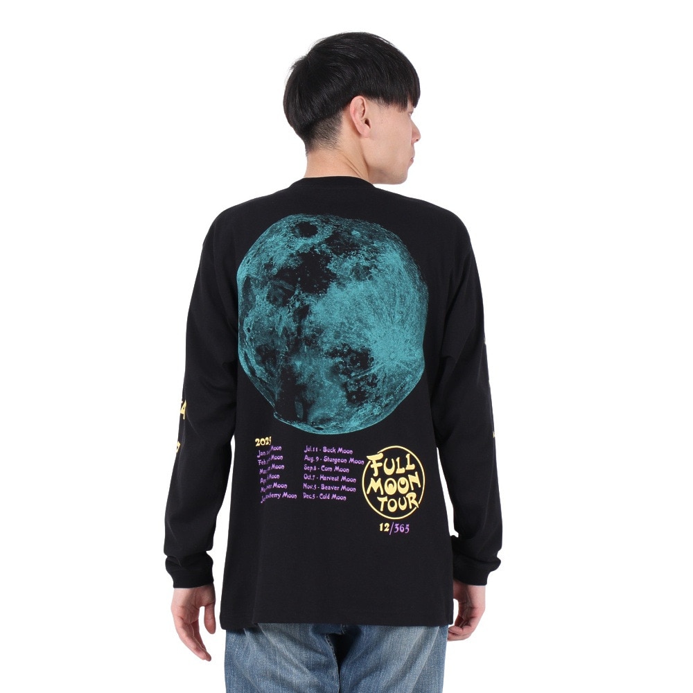 ゴースローキャラバン（GOSLOWCARAVAN）（メンズ、レディース）FULL MOON TOUR 長袖Tシャツ 341904 BLK