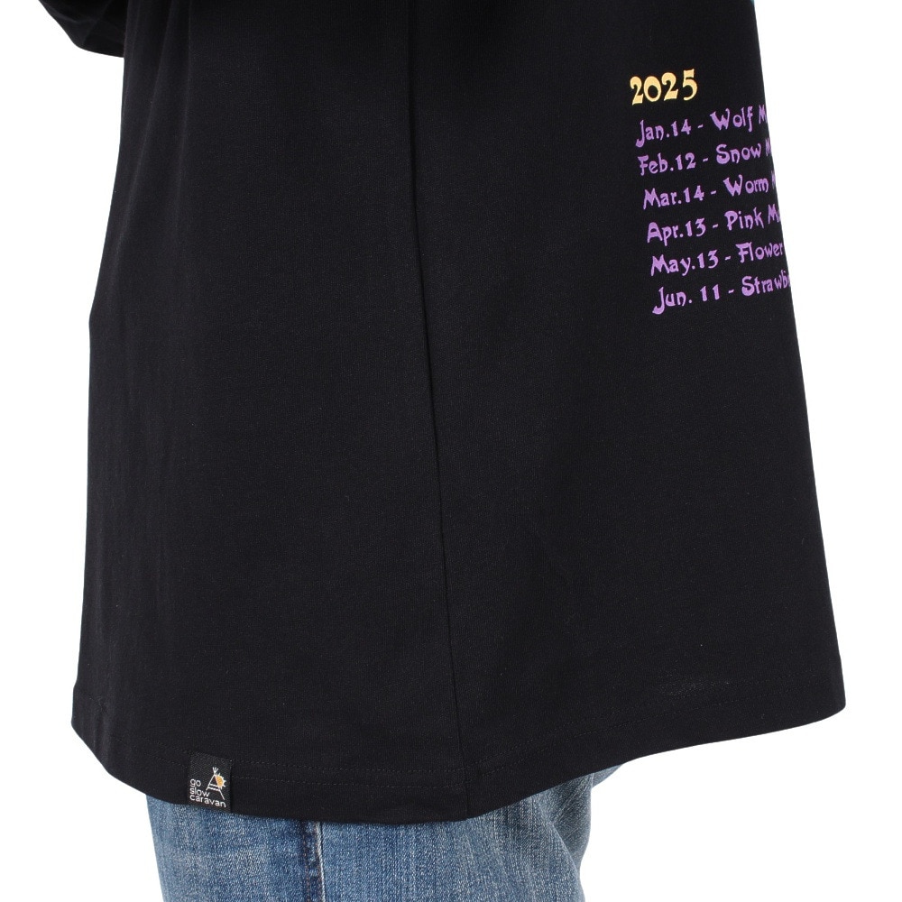 ゴースローキャラバン（GOSLOWCARAVAN）（メンズ、レディース）FULL MOON TOUR 長袖Tシャツ 341904 BLK