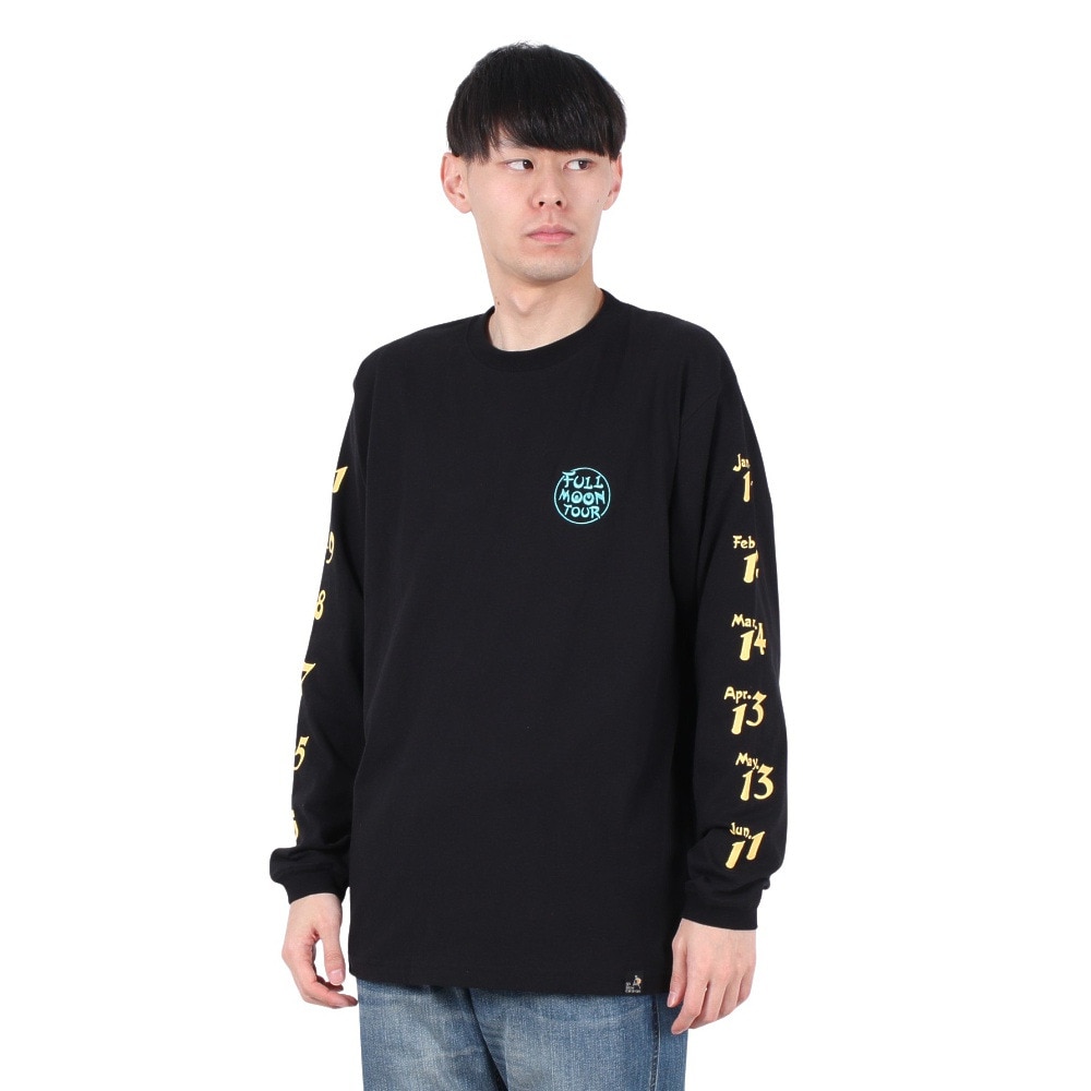 ゴースローキャラバン（GOSLOWCARAVAN）（メンズ、レディース）FULL MOON TOUR 長袖Tシャツ 341904 BLK