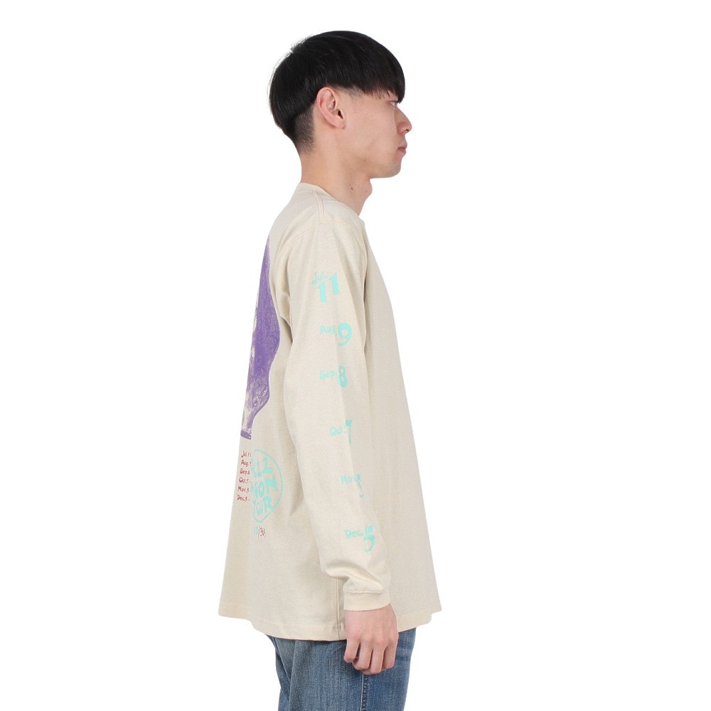 ゴースローキャラバン（GOSLOWCARAVAN）（メンズ、レディース）FULL MOON TOUR 長袖Tシャツ 341904 IVY