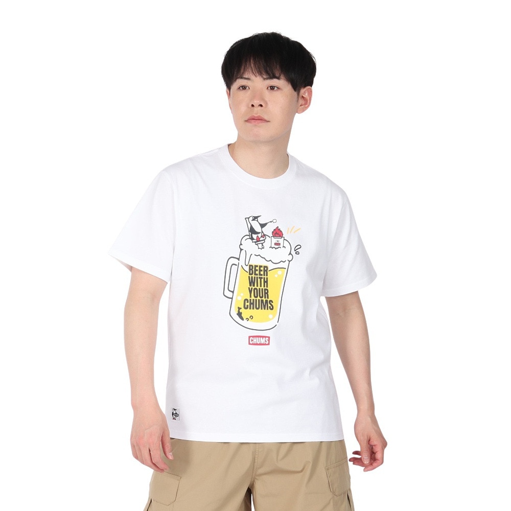 チャムス（CHUMS）（メンズ）AtBg 乾杯 Tシャツ CH01-2570-W001 ホワイト