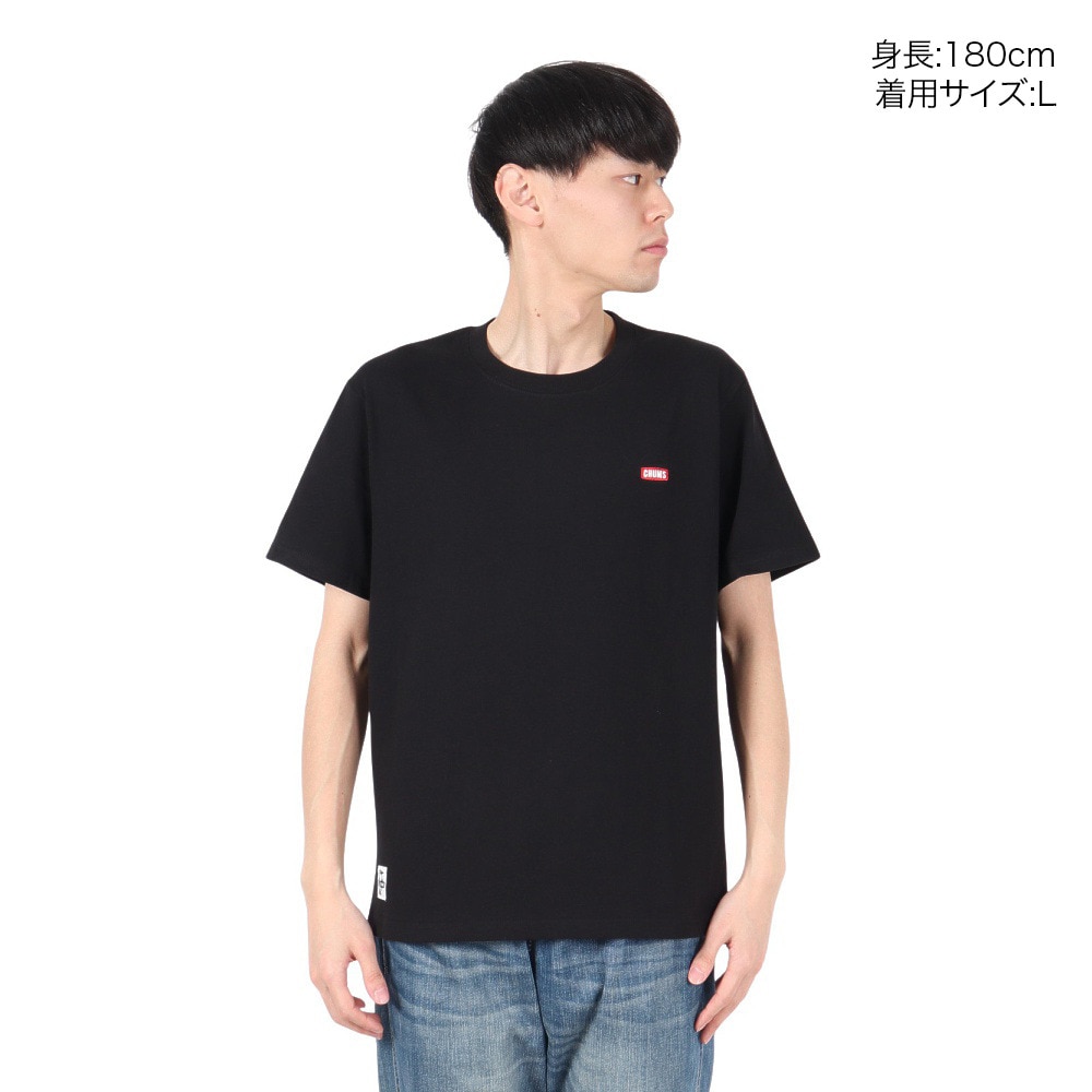 チャムス（CHUMS）（メンズ）半袖Tシャツ エルブレスコラボ LB ロゴ Glow Tシャツ CH01-2574-K001 ブラック 蓄光 綿100