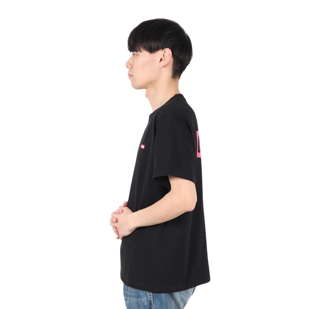 チャムス（CHUMS）（メンズ）半袖Tシャツ エルブレスコラボ LB ロゴ Glow Tシャツ CH01-2574-K001 ブラック 蓄光 綿100