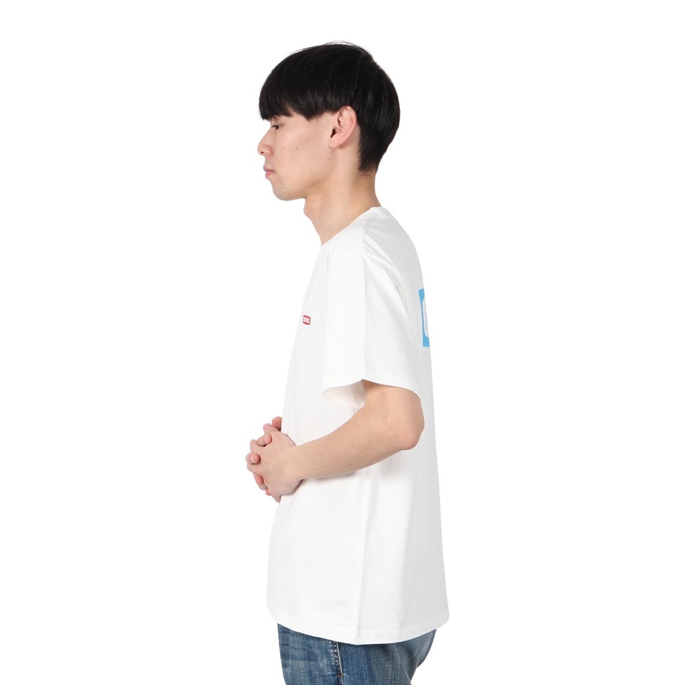 チャムス（CHUMS）（メンズ）半袖Tシャツ エルブレスコラボ LB ロゴ Glow Tシャツ CH01-2574-W001 ホワイト 蓄光 綿100