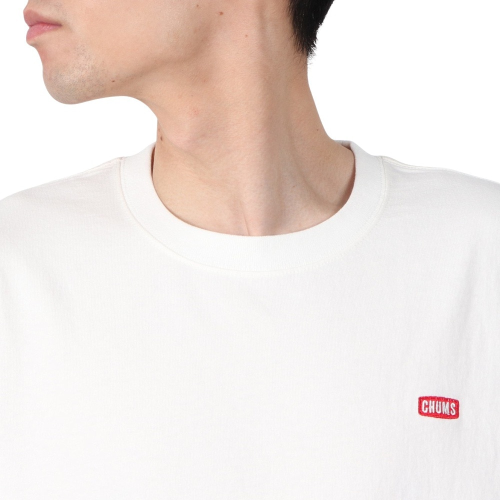 チャムス（CHUMS）（メンズ）半袖Tシャツ エルブレスコラボ LB ロゴ Glow Tシャツ CH01-2574-W001 ホワイト 蓄光 綿100