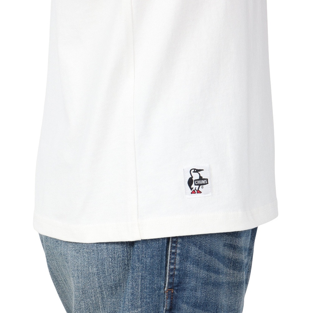 チャムス（CHUMS）（メンズ）半袖Tシャツ エルブレスコラボ LB ロゴ Glow Tシャツ CH01-2574-W001 ホワイト 蓄光 綿100