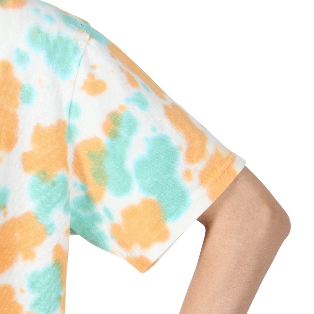 チャムス（CHUMS）（メンズ）半袖Tシャツ エルブレスコラボ LB ロゴ Glow Tシャツ CH01-2574-Z358 オレンジ×グリーン 蓄光 綿100