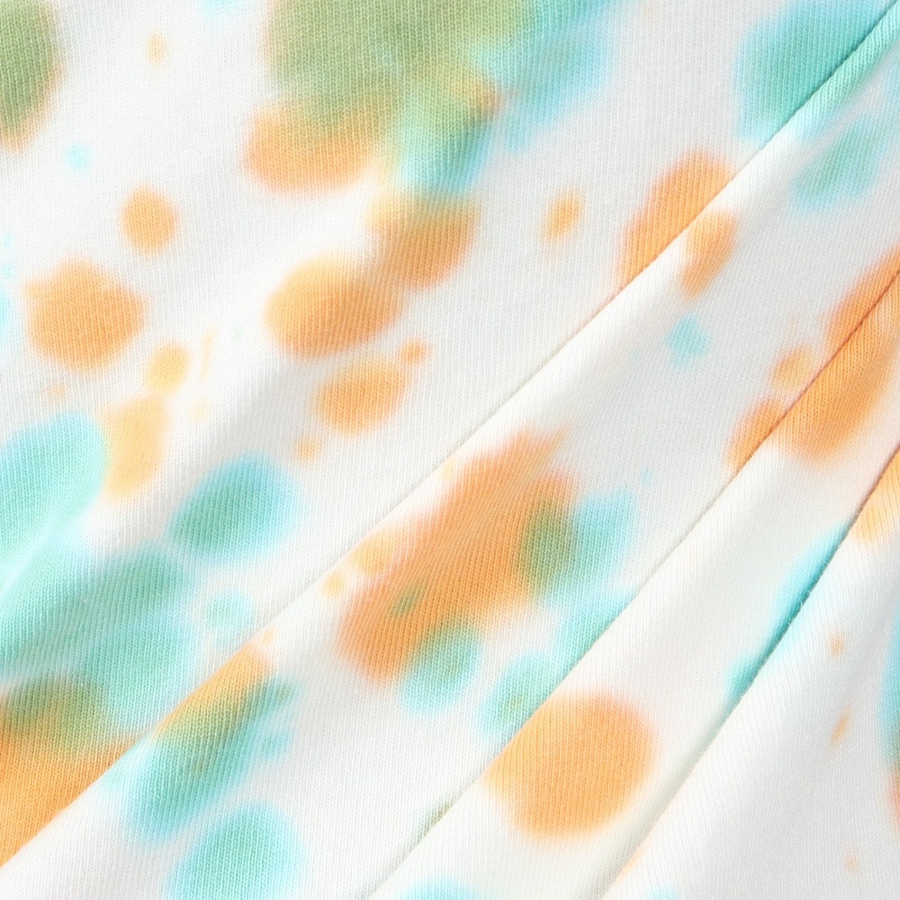 チャムス（CHUMS）（メンズ）半袖Tシャツ エルブレスコラボ LB ロゴ Glow Tシャツ CH01-2574-Z358 オレンジ×グリーン 蓄光 綿100