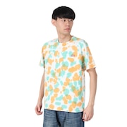 (メンズ)半袖Tシャツ エルブレスコラボ LB ロゴ Glow Tシャツ CH01-2574-Z358 オレンジ×グリーン 蓄光 綿100