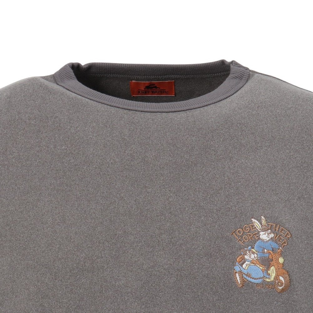 クリフメイヤー（KRIFF MAYER）（メンズ、レディース）もちのび刺繍 ロングTシャツ 2515600:15:GRAY