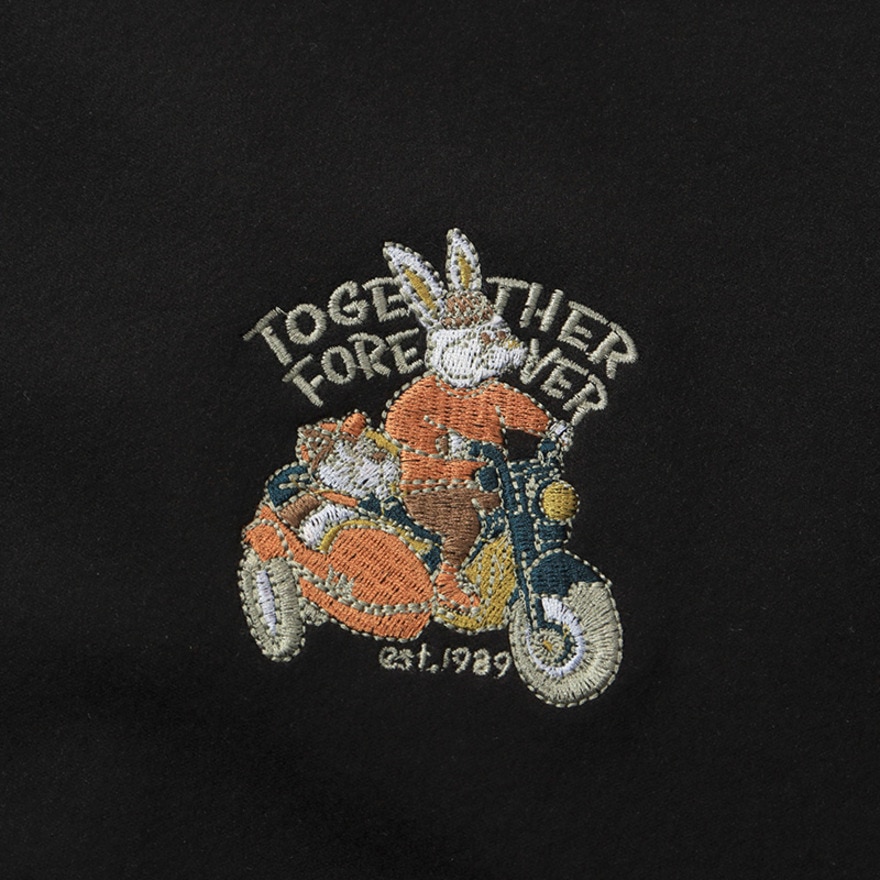 クリフメイヤー（KRIFF MAYER）（メンズ）もちのび 刺繍ロンT 2515600:19:BLACK
