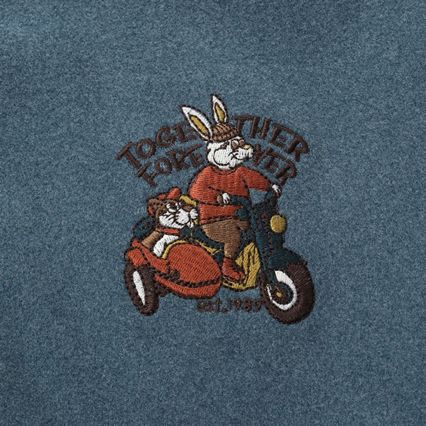 クリフメイヤー（KRIFF MAYER）（メンズ）もちのび 刺繍ロンT 2515600:72:D/BLUE