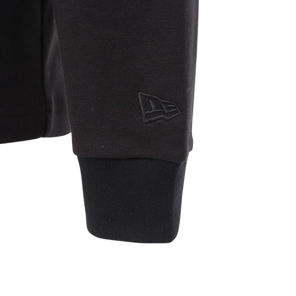 ニューエラ（NEW ERA）（メンズ、レディース）長袖 オーバーサイズド ウォーム Tシャツ ワードマークロゴ ブラック 14668841