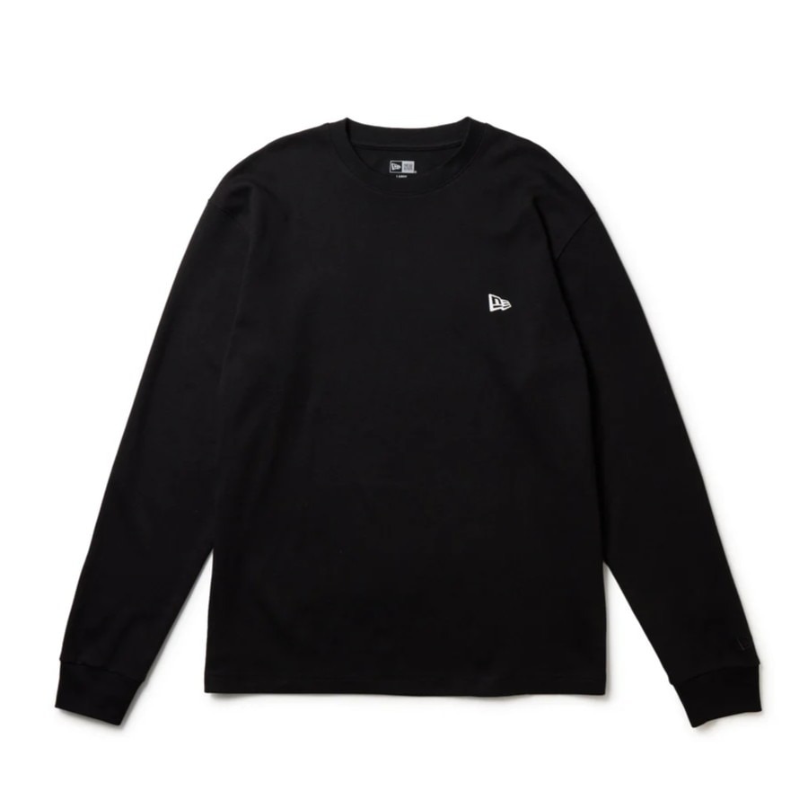 ニューエラ（NEW ERA）（メンズ、レディース）長袖 オーバーサイズド ウォーム Tシャツ ワードマークロゴ ブラック 14668841