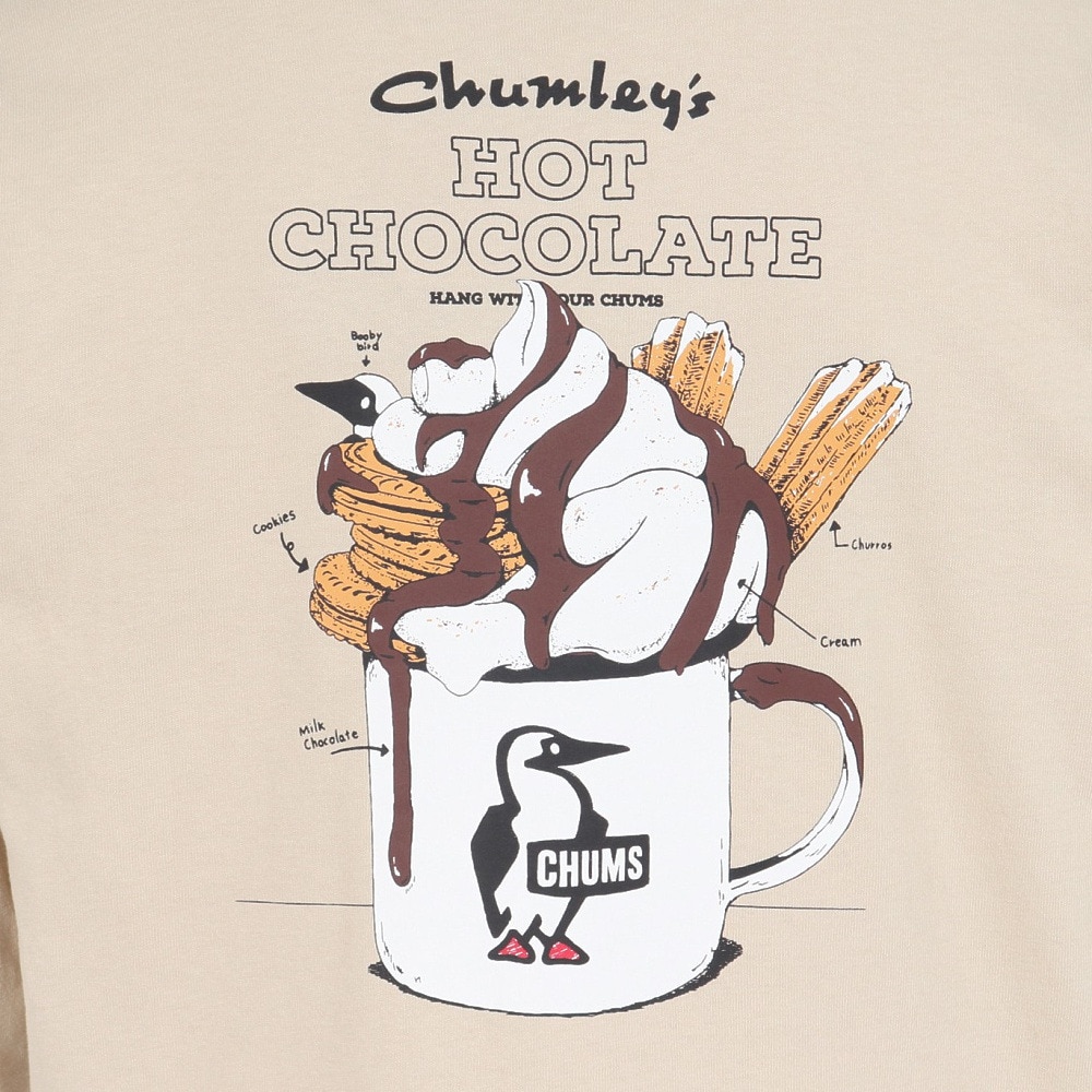チャムス（CHUMS）（メンズ、レディース）ホットチョコレートポケットブラッシュド 長袖Tシャツ CH01-2659-G057