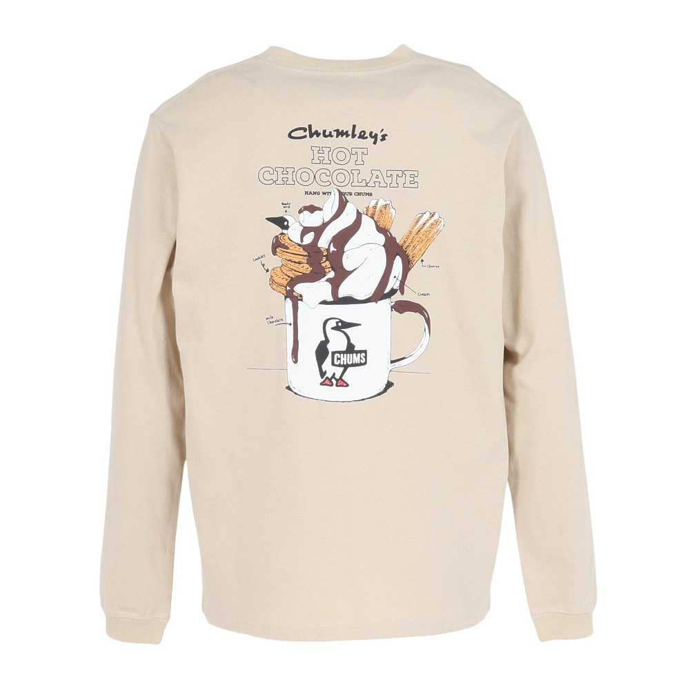 チャムス（CHUMS）（メンズ、レディース）ホットチョコレートポケットブラッシュド 長袖Tシャツ CH01-2659-G057