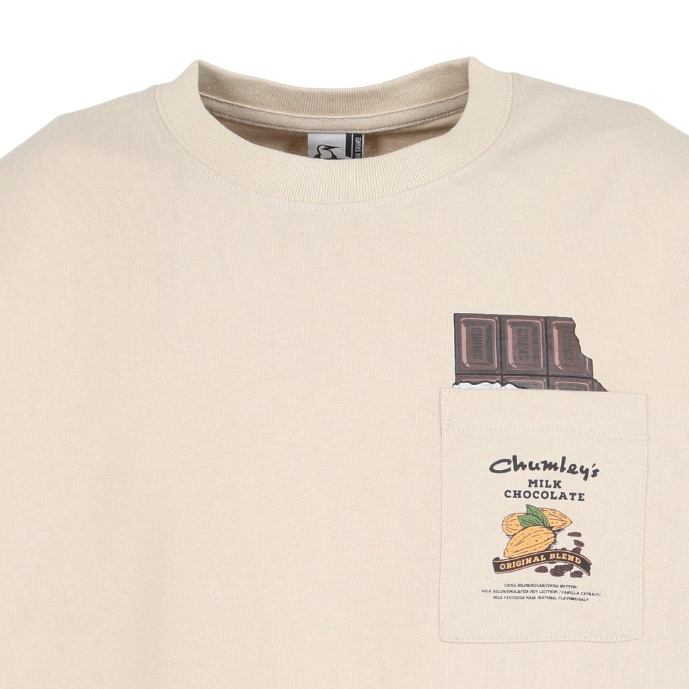 チャムス（CHUMS）（メンズ、レディース）ホットチョコレートポケットブラッシュド 長袖Tシャツ CH01-2659-G057