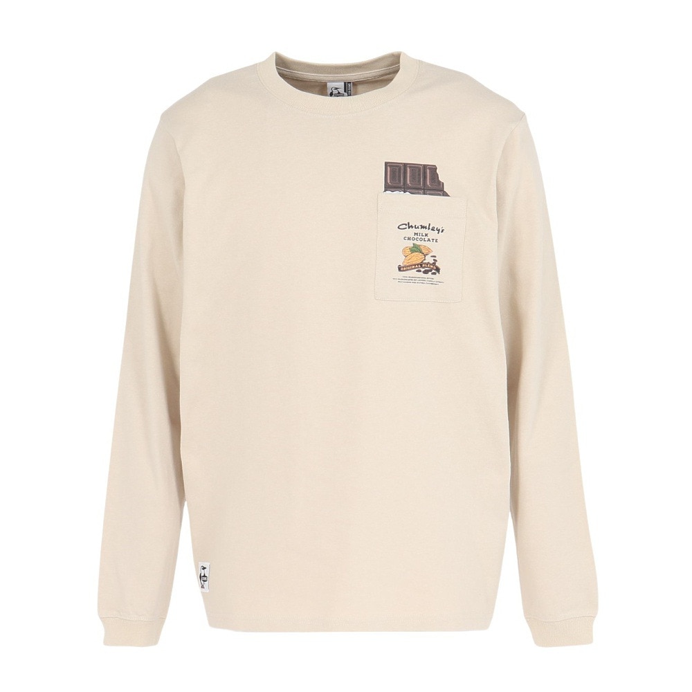 チャムス（CHUMS）（メンズ、レディース）ホットチョコレートポケットブラッシュド 長袖Tシャツ CH01-2659-G057