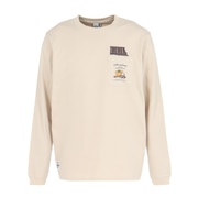 (メンズ、レディース)ホットチョコレートポケットブラッシュド 長袖Tシャツ CH01-2659-G057