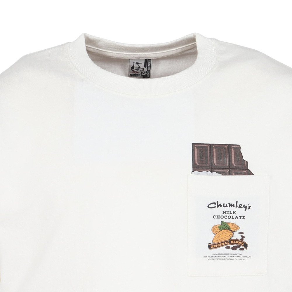 チャムス（CHUMS）（メンズ、レディース）ホットチョコレートポケットブラッシュド 長袖Tシャツ CH01-2659-W001