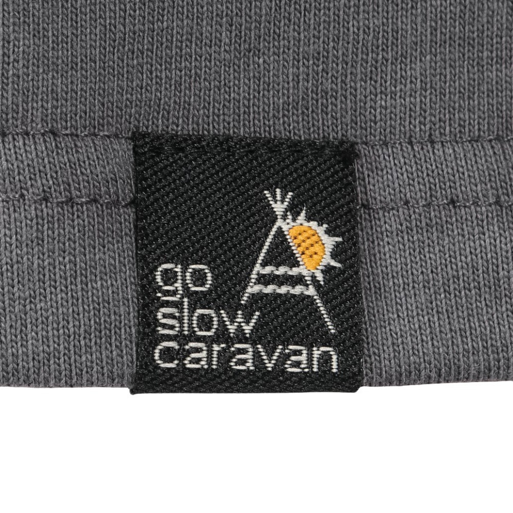 ゴースローキャラバン（GOSLOWCARAVAN）（メンズ）スクエアロゴ バックプリント 長袖Tシャツ 351902 BLK